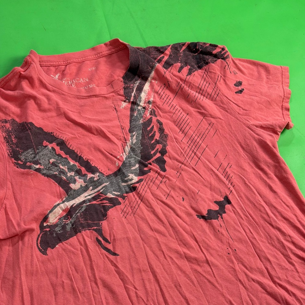 American Eagle T-Shirt Mens XL Red Eagle Graphic Vintage Fit 100% Cotton Tee EUC